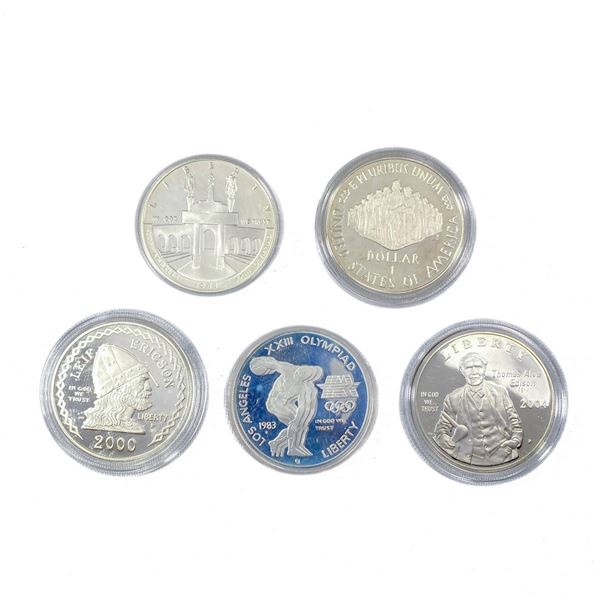 1983-2004 US Commem Silver Coins (5 Coins)