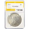 Image 1 : 1927 Silver Peace Dollar PGA MS64