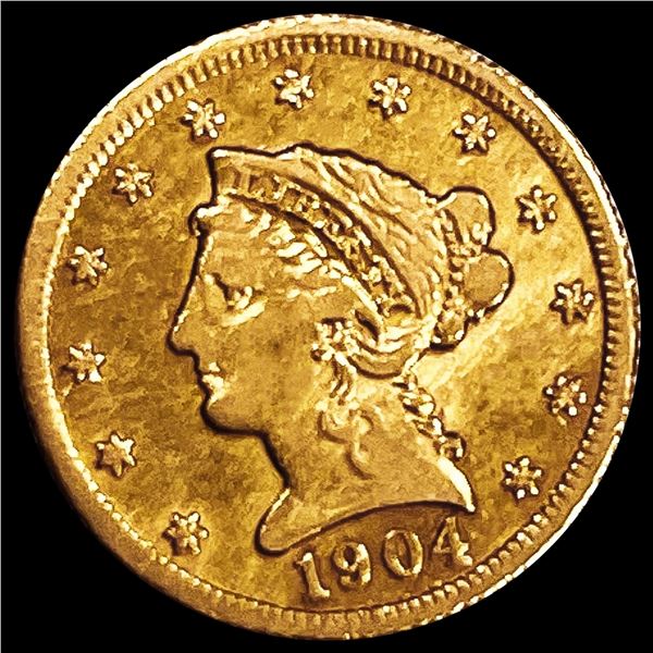 1904 $2.50 Gold Quarter Eagle LIGHTLY CIRCULATED