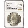 Image 1 : 1884-O Morgan Silver Dollar NGC MS63