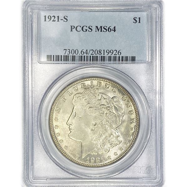 1921-S Morgan Silver Dollar PCGS MS64