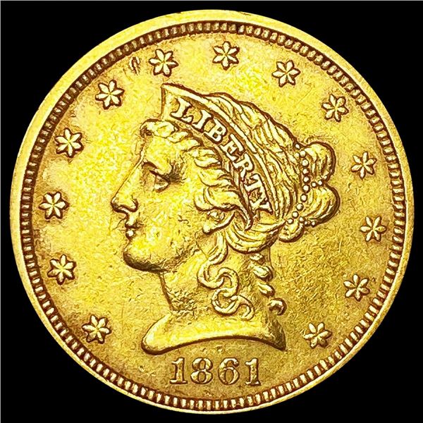 1861 $2.50 Gold Quarter Eagle UNCIRCULATED