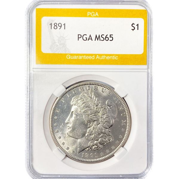 1891 Morgan Silver Dollar PGA MS65