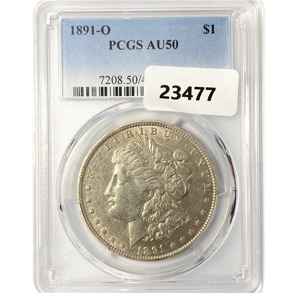 1891-O Morgan Silver Dollar PCGS AU50
