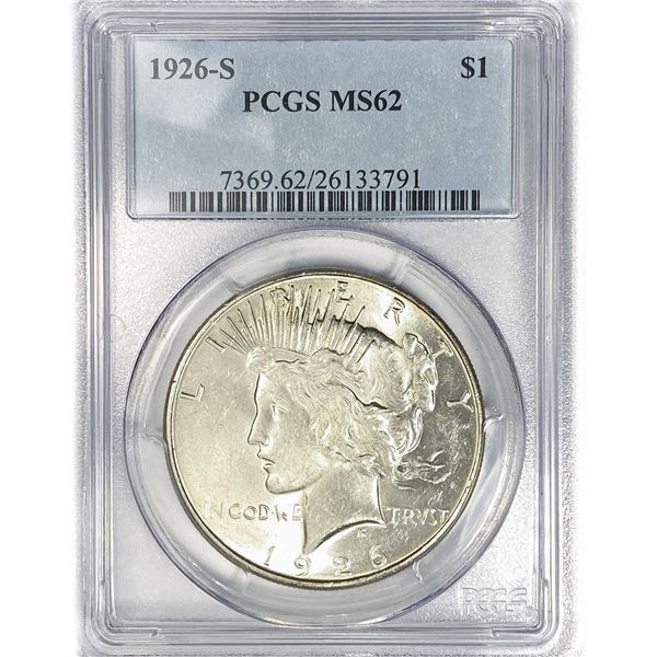 1926-S Silver Peace Dollar PCGS MS62