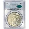 Image 1 : 1927 CAC Silver Peace Dollar PCGS MS63