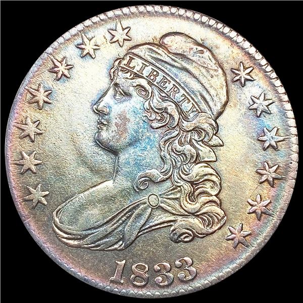 1833 Capped Bust Half Dollar NEARLY UNCIRCULATED