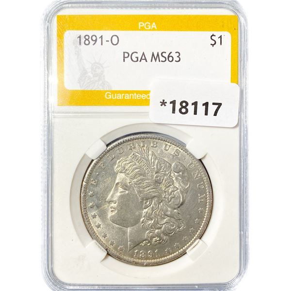 1891-O Morgan Silver Dollar PGA MS63