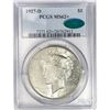 Image 1 : 1927-D CAC Silver Peace Dollar PCGS MS62+
