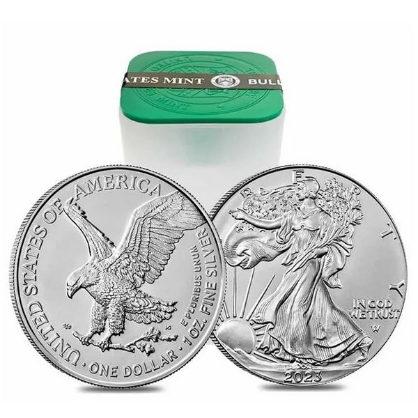 2023 American Silver Eagle 20 Coin BU Roll