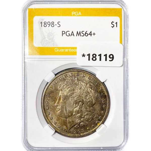 1898-S Morgan Silver Dollar PGA MS64+