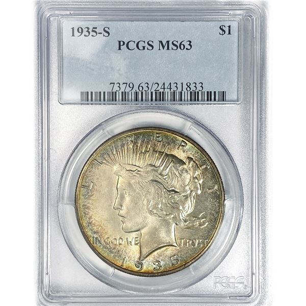 1935-S Silver Peace Dollar PCGS MS63