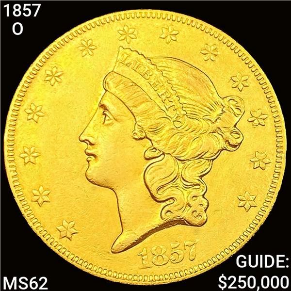 1857-O $20 Gold Double Eagle UNCIRCULATED