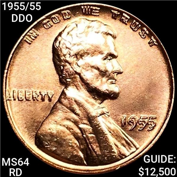 1955/55 DDO Wheat Cent CHOICE BU RD