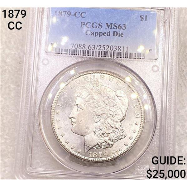 1879-CC Morgan Silver Dollar PCGS MS63 CAPPED DIE