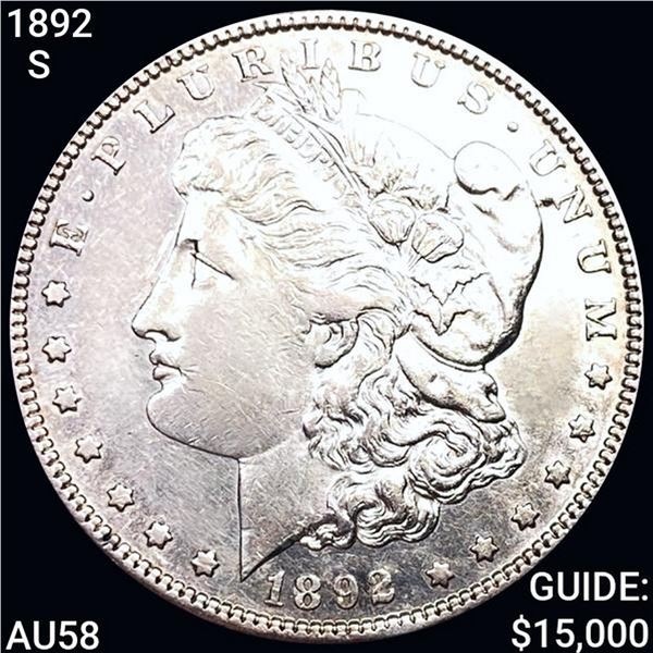 1892-S Morgan Silver Dollar CHOICE AU