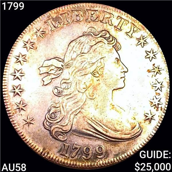 1799 Draped Bust Dollar CHOICE AU