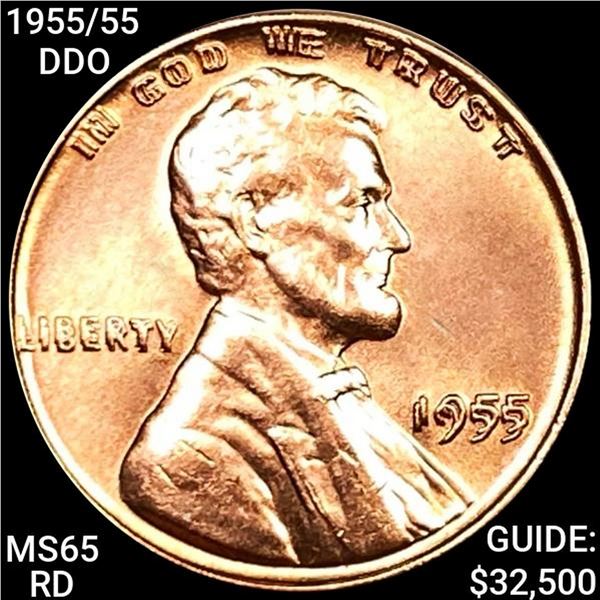 1955/55 DDO Wheat Cent GEM BU RD