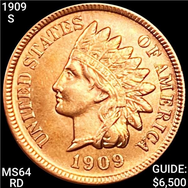 1909-S Indian Head Cent CHOICE BU RD