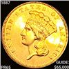 Image 1 : 1887 $3 Gold Piece GEM PROOF