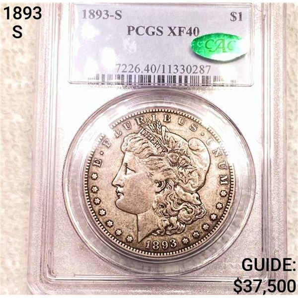 1893-S Morgan Silver Dollar CAC PCGS XF40