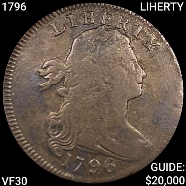 1796 LIHERTY Draped Bust Large Cent LIGHTLY CIRC