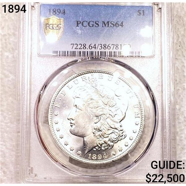 1894 Morgan Silver Dollar PCGS MS64