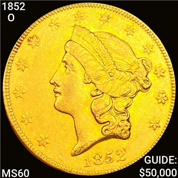 1852-O $20 Gold Double Eagle UNCIRCULATED