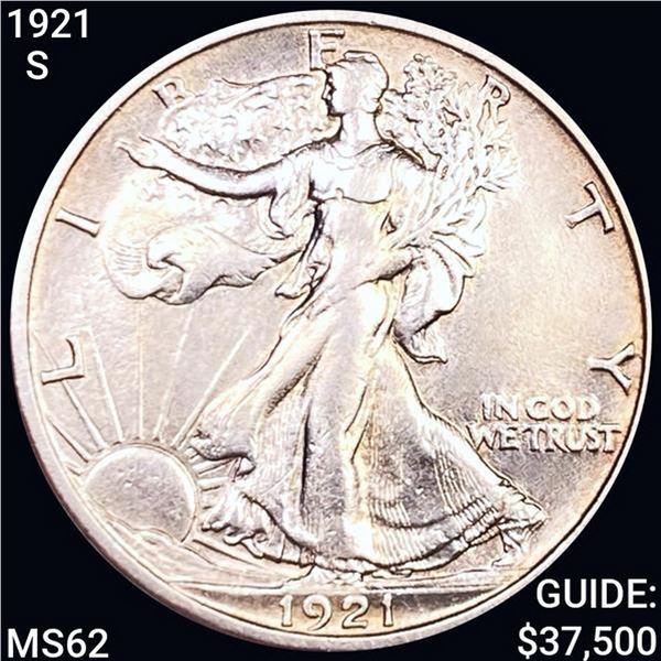 1921-S Walking Liberty Half Dollar UNCIRCULATED