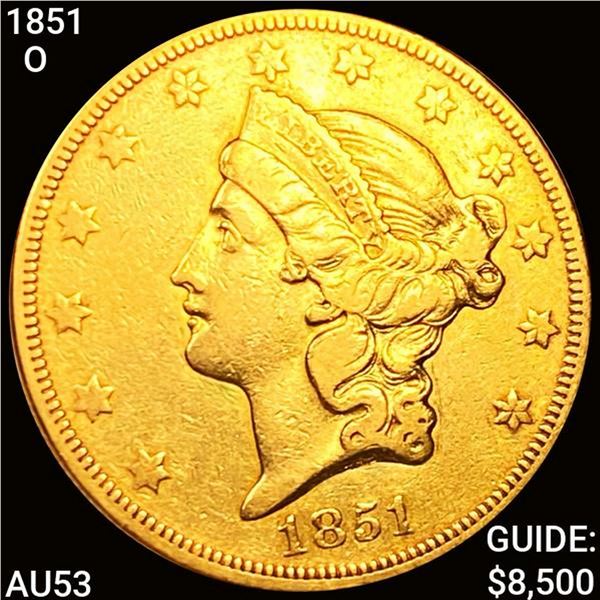 1851-O $20 Gold Double Eagle HIGH GRADE