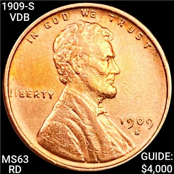 1909-S VDB Wheat Cent CHOICE BU RD