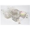 Image 1 : FOUR NEW STAINLESS STEEL FRY BASKETS