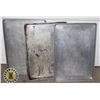 Image 1 : THREE 26" X 18" METAL COOKING PANS