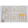 Image 1 : LOT OF 6 X 1/6 POLY INSERT COVER LID