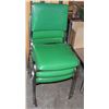 Image 1 : 3 GREEN CHAIRS