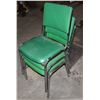 Image 1 : 3 GREEN CHAIRS