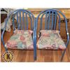 Image 1 : LOT OF TWO BLUE ARM CHAIRS