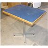 Image 1 : BLUE RECTANGULAR WOOD TABLE 32"W X24"D X30"H