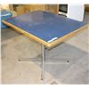 Image 1 : BLUE RECTANGULAR WOOD TABLE 42"W X32"D X 30"H