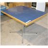 Image 1 : BLUE RECTANGULAR WOOD TABLE 42"W X32"D X 30"H