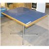 Image 1 : BLUE RECTANGULAR WOOD TABLE 42"W X32"D X 30"H