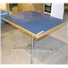 Image 1 : BLUE RECTANGULAR WOOD TABLE 42"W X32"D X 30"H
