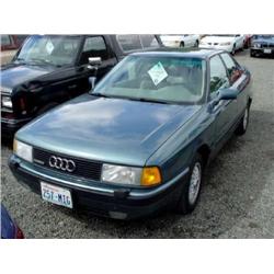 89 AUDI QUATTRO 90 5SPD 4DR EXMT.                                     