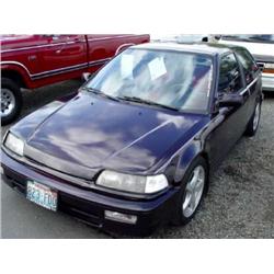 90 HONDA CIVIC 5SPD 2DR EXMT.                                         