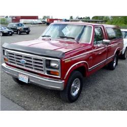84 FORD F150 4SPD 4X4 P/U EXMT.                                       
