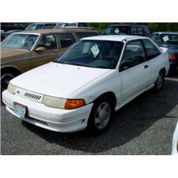 91 FORD ESCORT 2DR EXMT.                                              