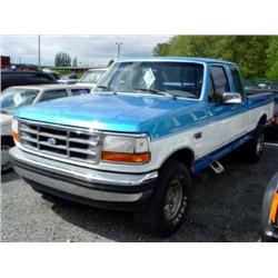 94 FORD F150 XLT EXT CAB 4X4 P/U EXMT.                                
