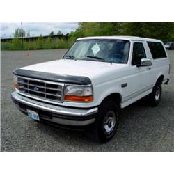 *96 FORD BRONCO XLT 4X4 2DR 156,944 ACTUAL                            