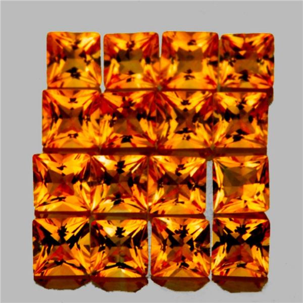 Natural Madeira Golden Orange Citrine 20 Pcs(Flawless-VVS1}