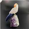Image 1 : Natural Stone Handcarved Quartz Bird